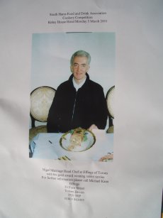 <b>South Hams Food & Drink Assoc Cookery Competition</b><br>
Silver Award Dessert, the dish itself
